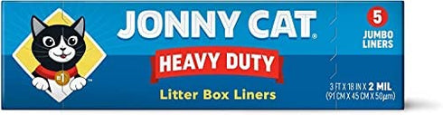 JONNY CAT Heavy Duty Litter Box Liners, Jumbo, 5ct